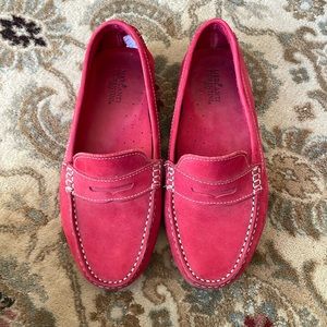 Red Suede mercanti Florentini driving shoes